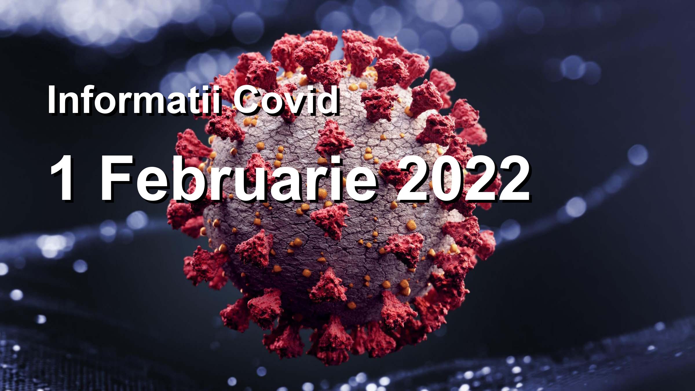 Informatii Covid-19 pentru 1 Februarie 2022: 40018 infectari, 122640 teste. | Coronavirus Romania