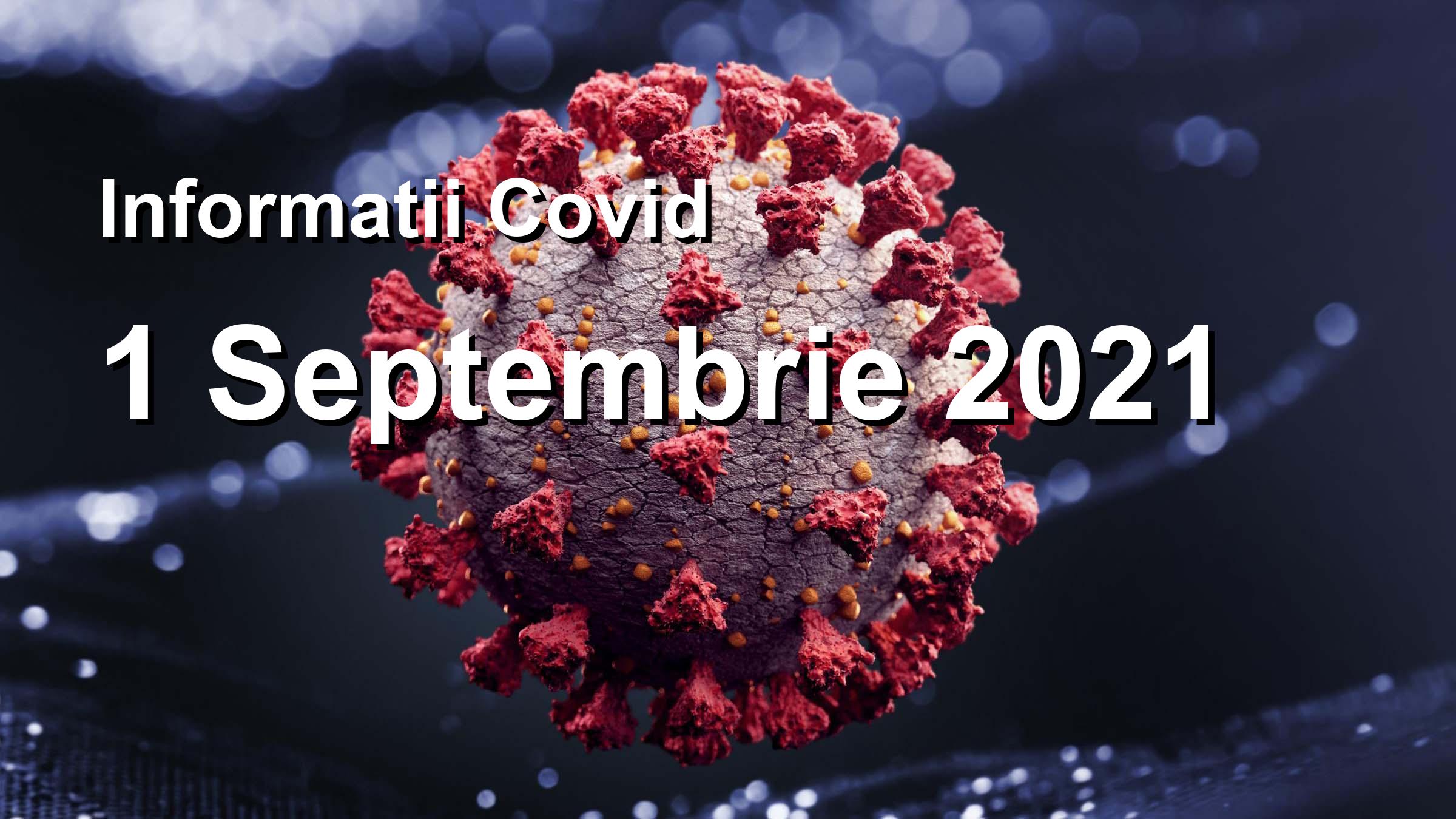 Informatii Covid-19 pentru 1 Septembrie 2021: 1443 infectari, 42847 teste. | Coronavirus Romania