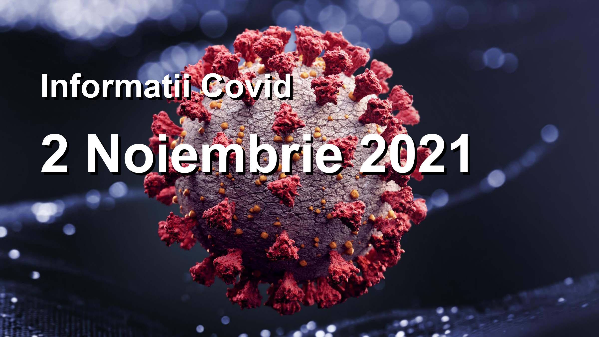 Informatii Covid-19 pentru 2 Noiembrie 2021: 11073 infectari, 72231 teste. | Coronavirus Romania