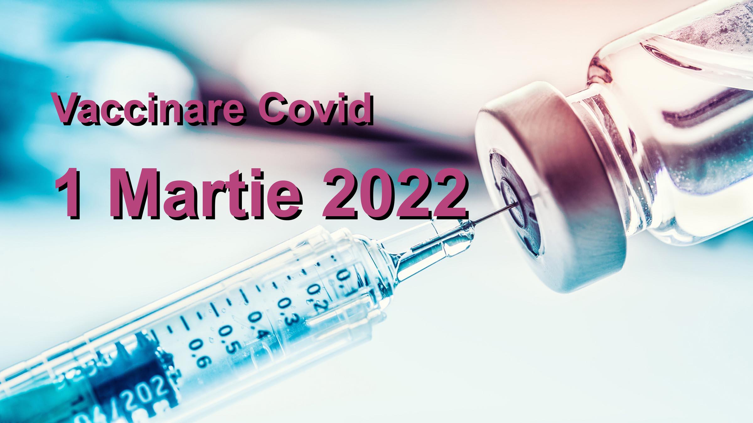 Campanie vaccinare Covid-19 pentru 1 Martie 2022: 4525 persoane vaccinate. | Vaccin Covid-19 Romania