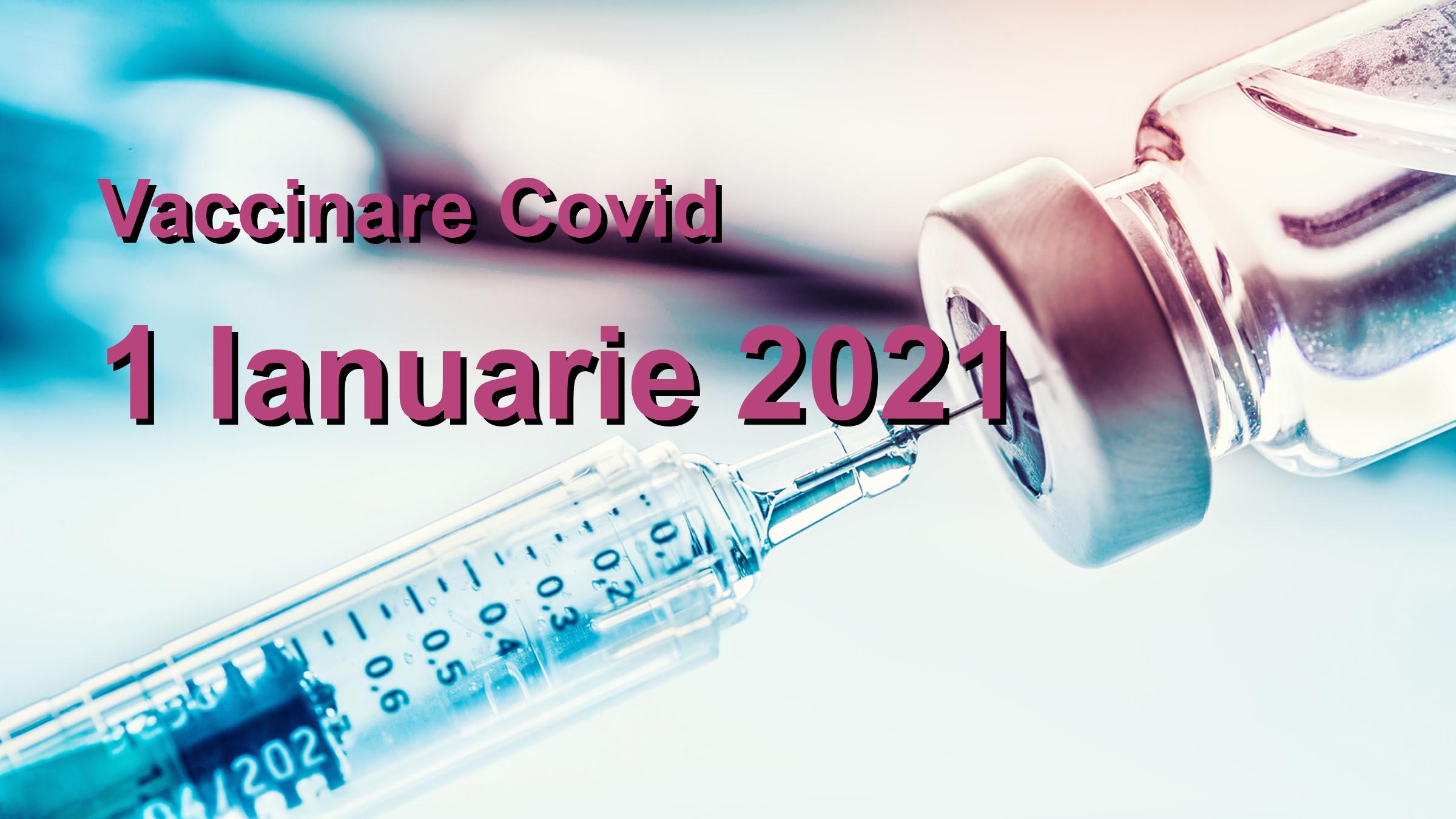 Campanie vaccinare Covid-19 pentru 1 Ianuarie 2021: 1367 persoane vaccinate. | Vaccin Covid-19 Romania